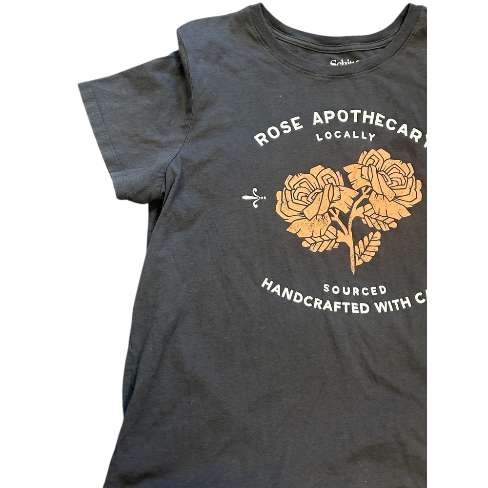 Schitts Creek Rose Apothecary Graphic‎ T Shirt XXL Black Comedy TV Show - Picture 6 of 6
